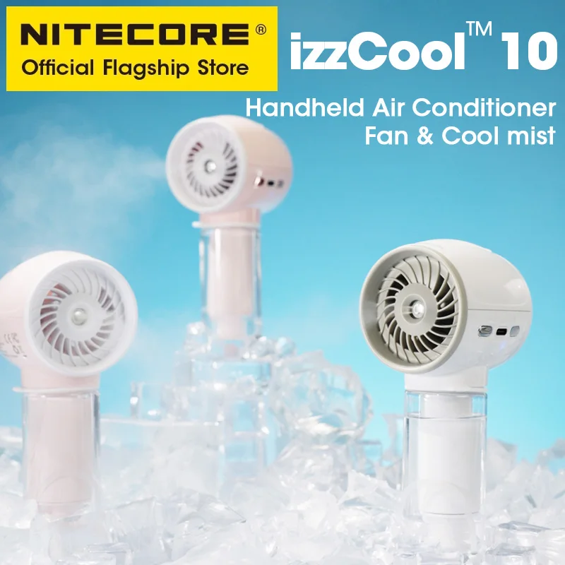 NITECORE izzcool 미스트 핸디 선풍기 — 분무 냉각 USB-C 충전 — AliExpress 어필리에이트 제품 사진 (평점 4.8)