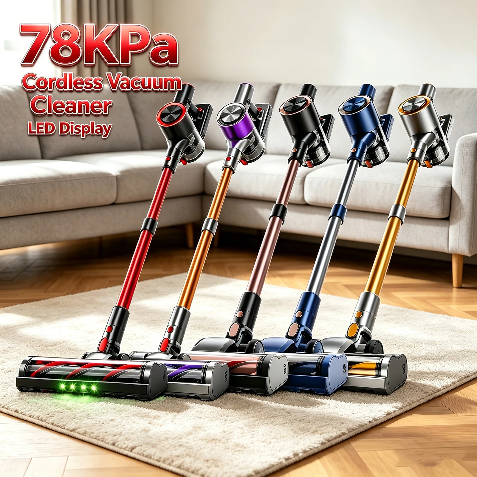Honki 78KPa 자립형 스틱 무선청소기 — 최저가 진입 (1.5L 먼지통) — AliExpress 어필리에이트 제품 사진 (평점 4.9)