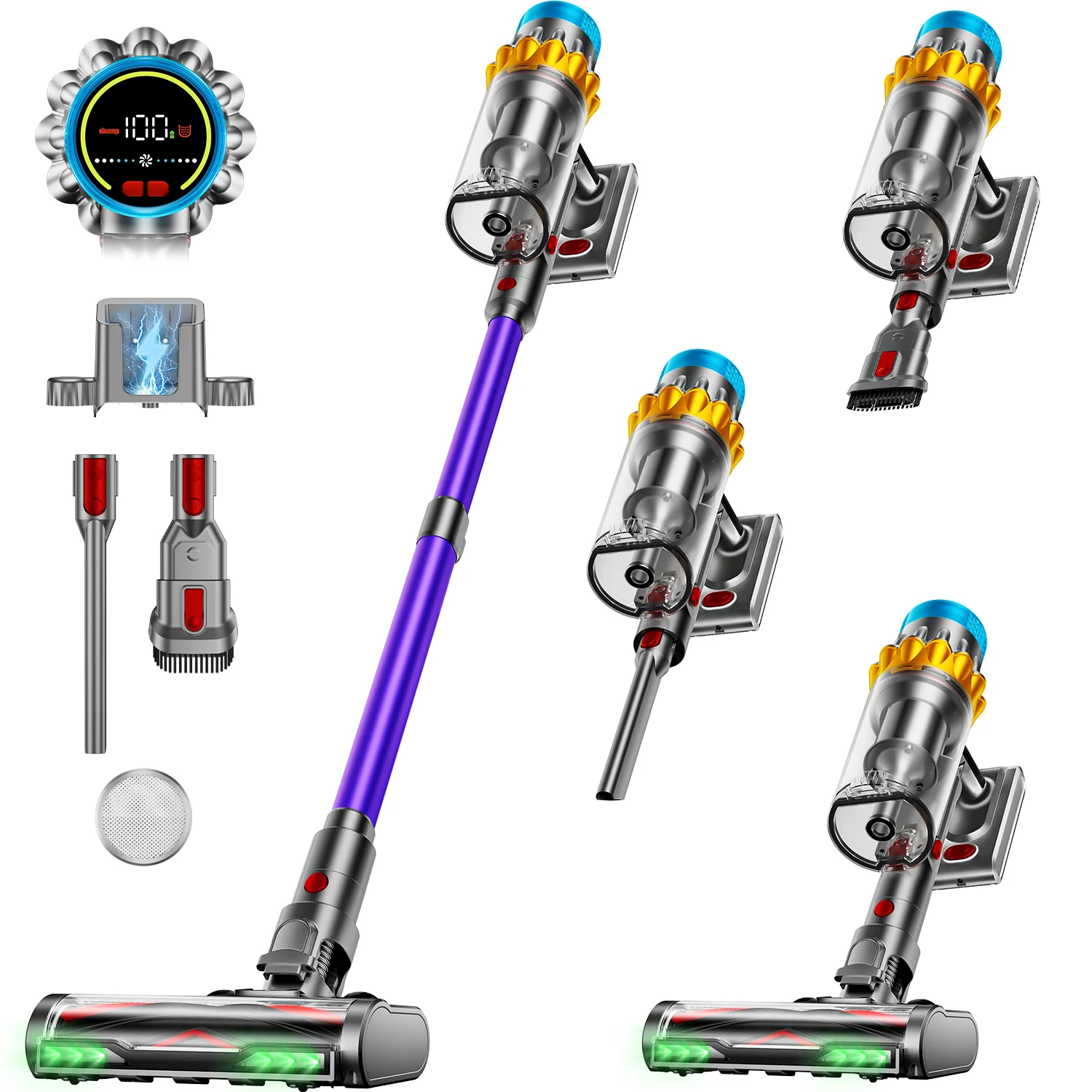 VAKERR X15 Pro 750W 무선청소기 — 종합 1위 (75KPA·최대 80분) — AliExpress 어필리에이트 제품 사진 (평점 4.9)