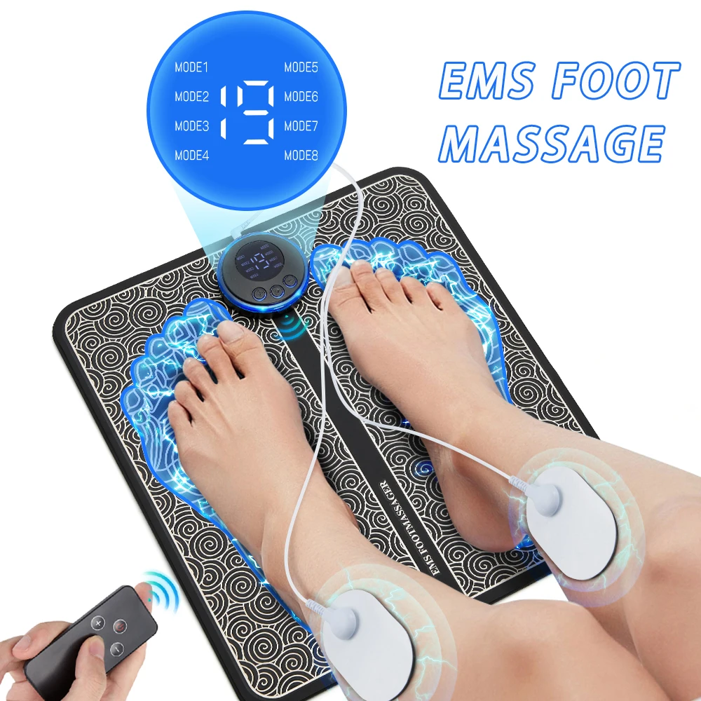 Electric EMS Foot Massager Pad — Foldable Muscle Stimulation Mat (발 마사지기 베스트셀러) — AliExpress 어필리에이트 제품 사진 (평점 4.7)