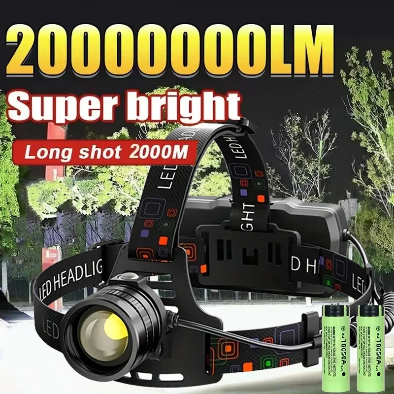 USB Rechargeable Aluminum Alloy Headlamp Super Bright Front Head Lamp 3 Lighting Modes Zoomable Head Lights Forehead Light — AliExpress 어필리에이트 제품 사진 (평점 4.87)