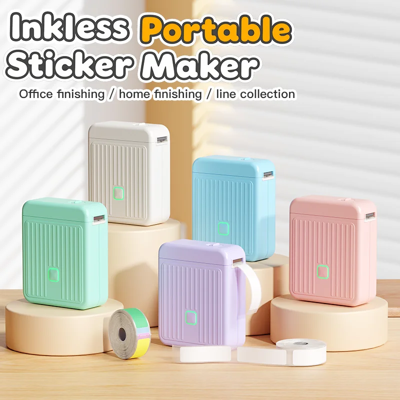 DOLEWA T01 Label Printer Portable Mini Thermal Printer Without Ink Bluetooth Wireless Labeling Machine DIY Barcode Sticker — AliExpress 어필리에이트 제품 사진 (평점 4.87)