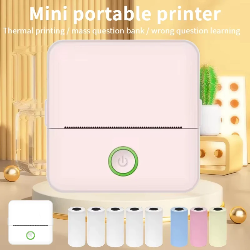 X6 mini HD printer portable sticker label Printer Bluetooth pocket thermal printer with paper for student note inkless printing — AliExpress 어필리에이트 제품 사진 (평점 4.52)