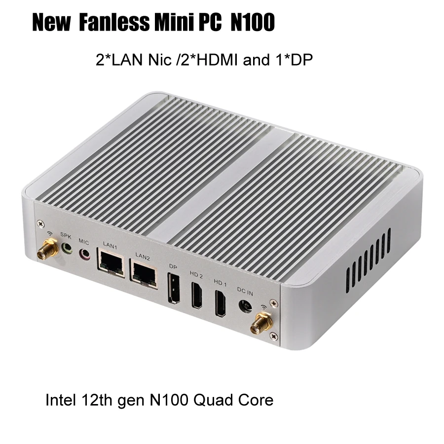 Intel N100 무팬 미니 PC (12세대 4코어 · 3화면 출력 · Win11) — AI가전 분야 베스트 — AliExpress 어필리에이트 제품 사진 (평점 5)