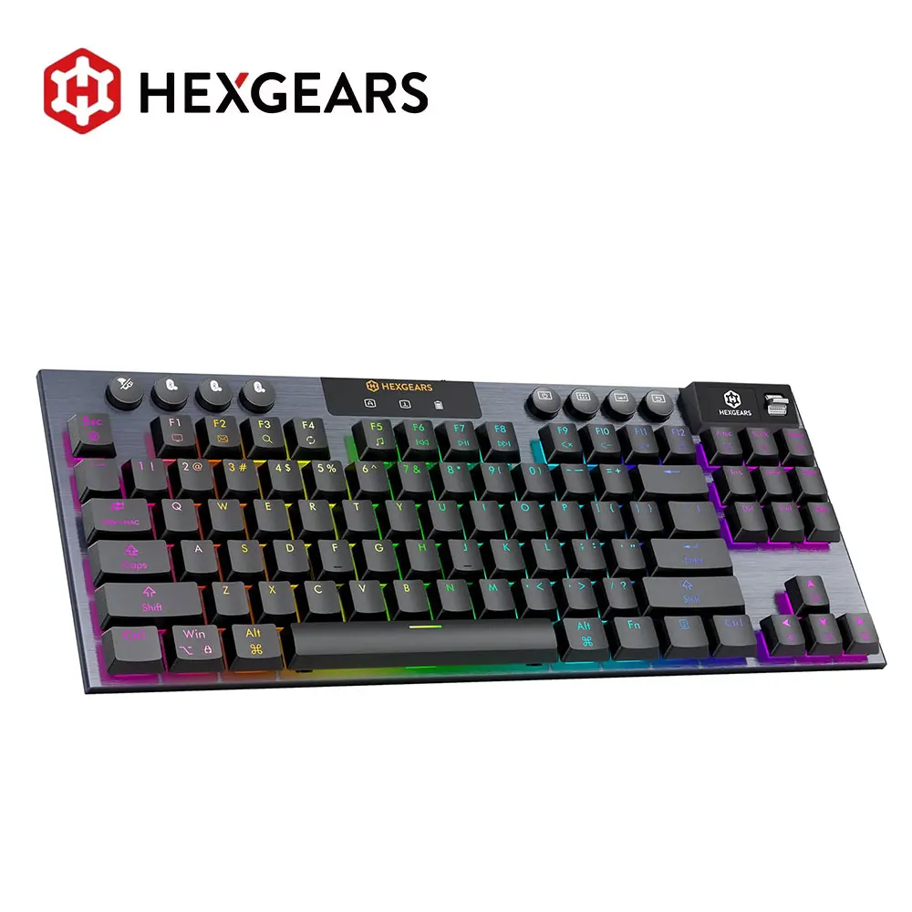 HEXGEARS A3 기계식 키보드 — 신학기 데스크 픽 (Kailh 스위치·블루투스/2.4G/유선 3모드) — AliExpress 어필리에이트 제품 사진 (평점 4.88)