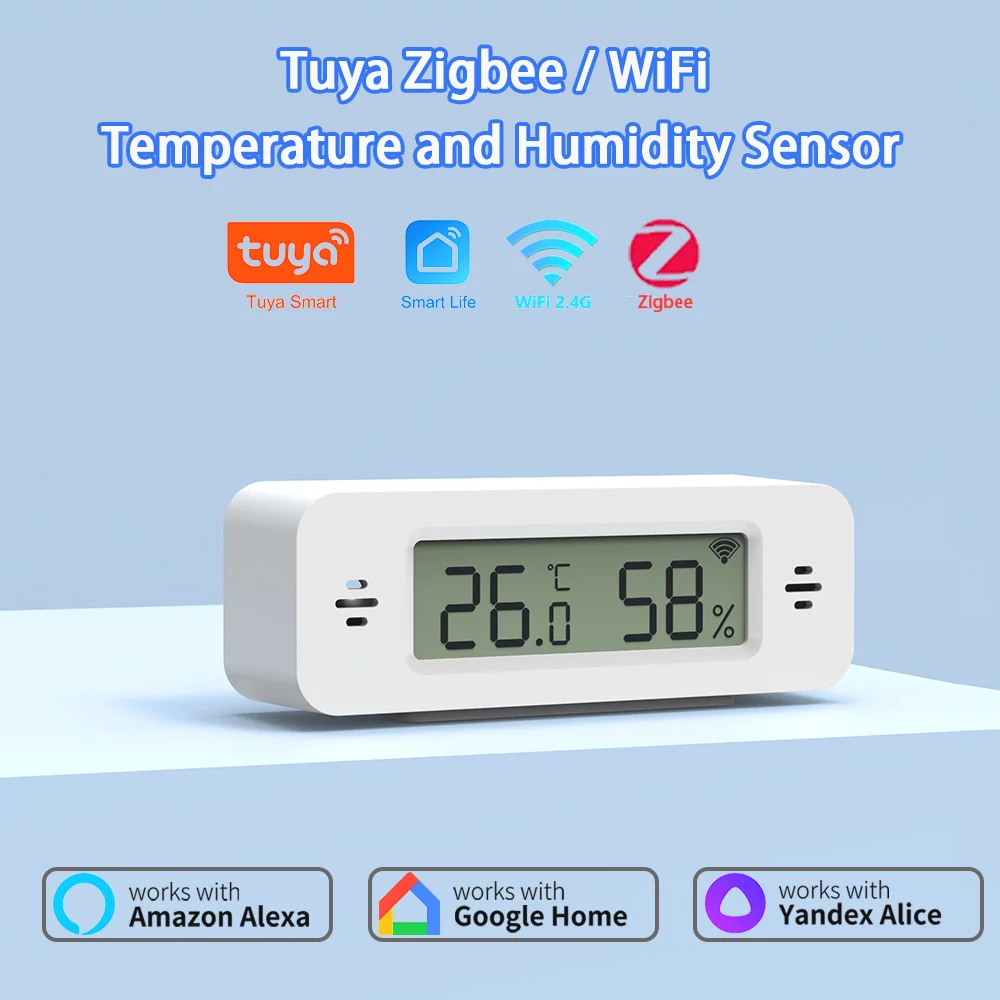 Tuya WiFi Zigbee MiNi Temperature Humidity Sensor For Smart Home Thermometer Hygrometer APP Remote Monitor — AliExpress 어필리에이트 제품 사진 (평점 4.84)